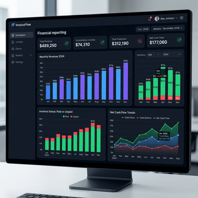Bizz Court feature: Comprehensive Financial Summaries